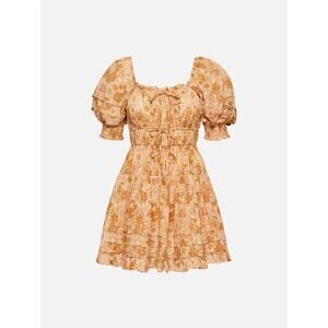 Ulla Johnson Juniper Puff Sleeve Mini Dress in Meadow